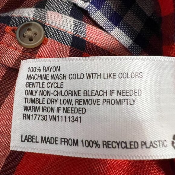 Merona Womens Multicolor Plaid Long Sleeve Collared Button Up Shirt Size XS - Picture 10 of 10